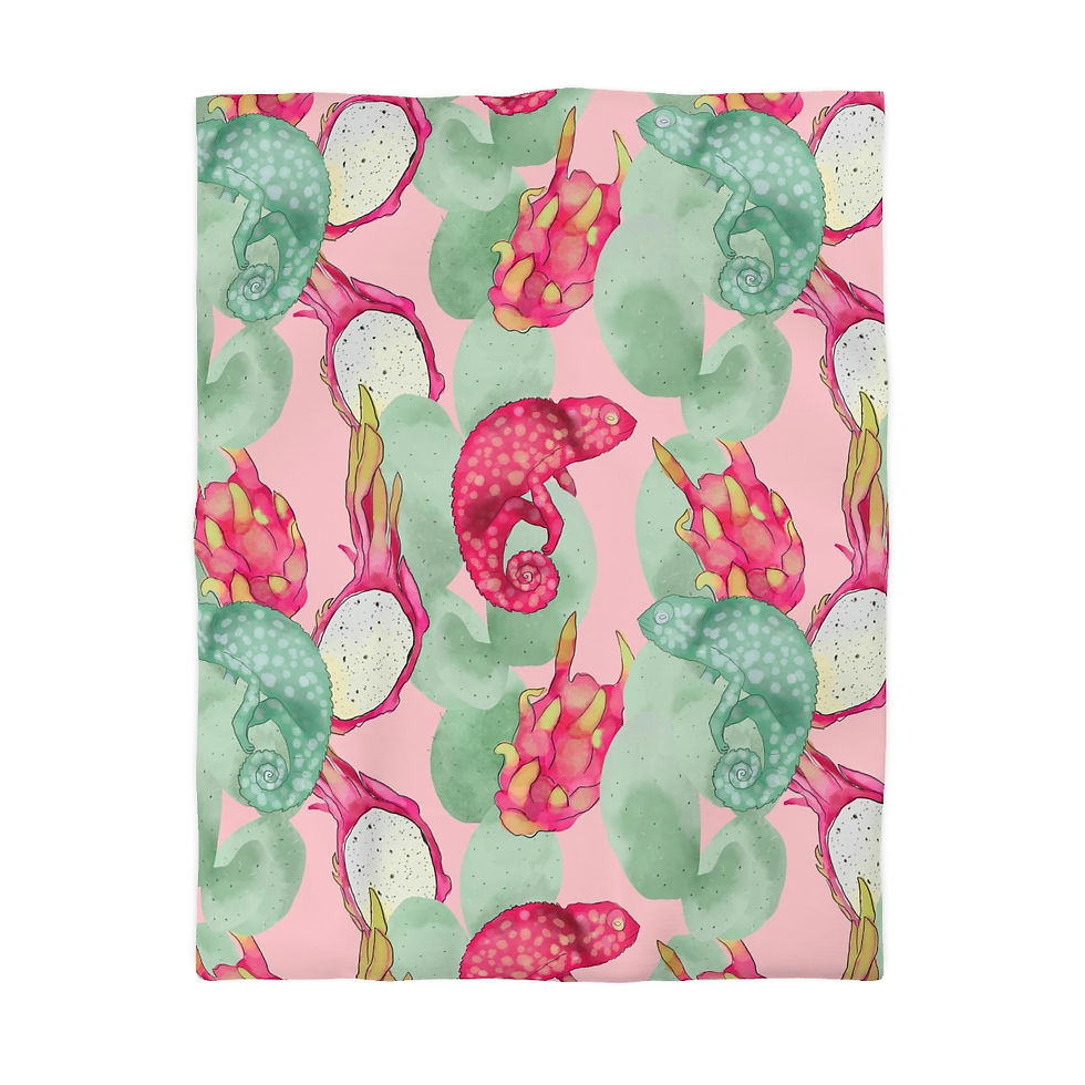 Thumbnail: Dragon Pink Milkshake Microfiber Duvet Cover