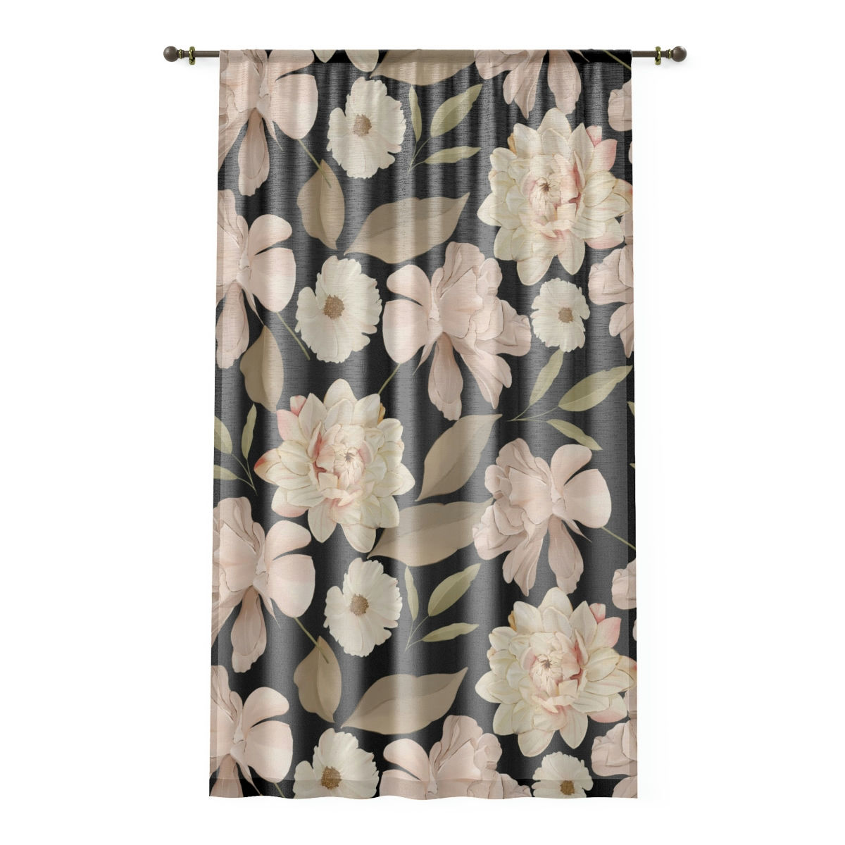 White Roses Window Curtain