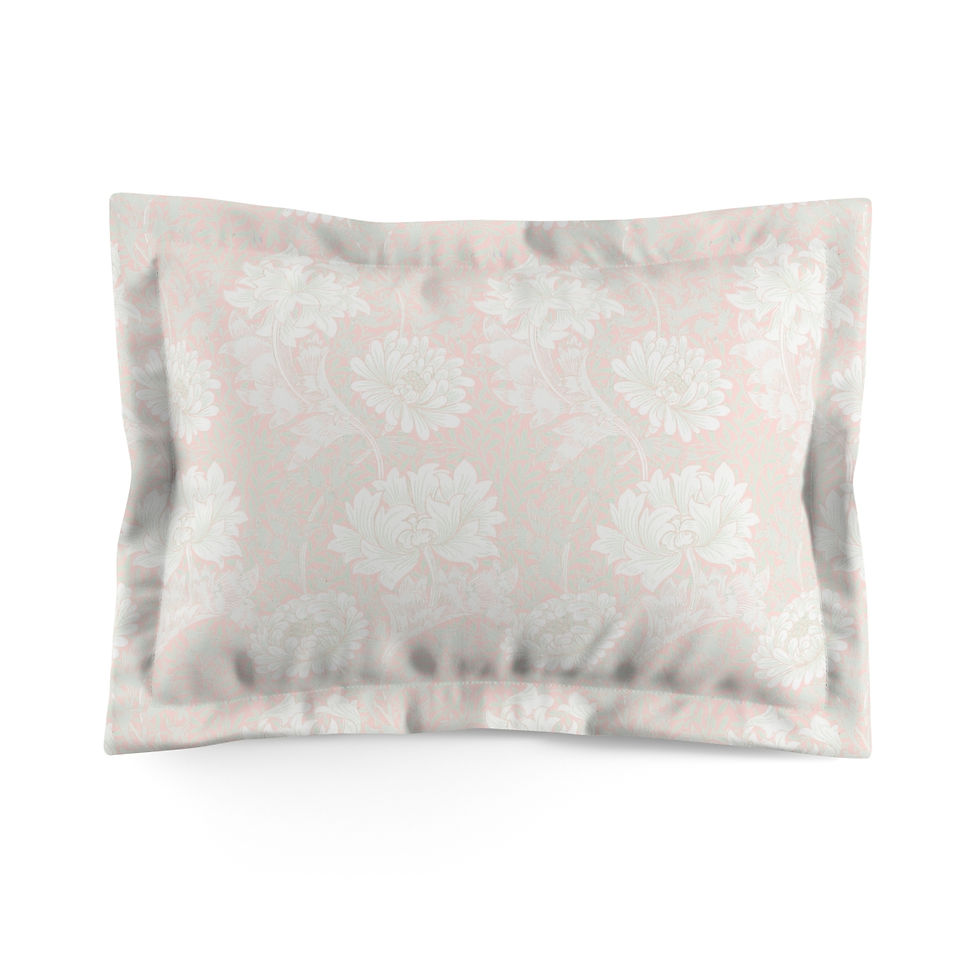 Thumbnail: Morris Pale Pink Microfiber Pillow Sham
