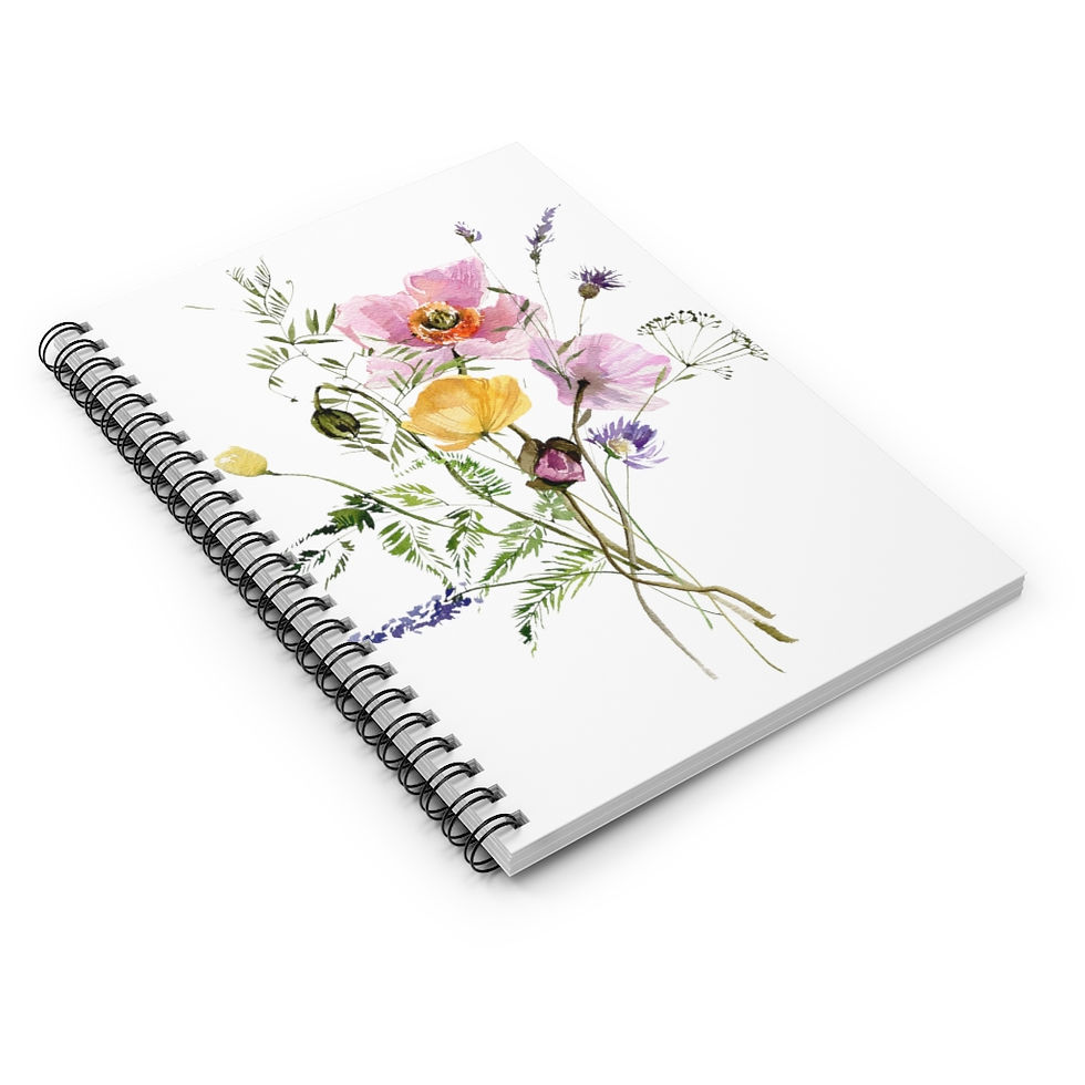 Thumbnail: Icelandic Bouquet Spiral Notebook - Ruled Line