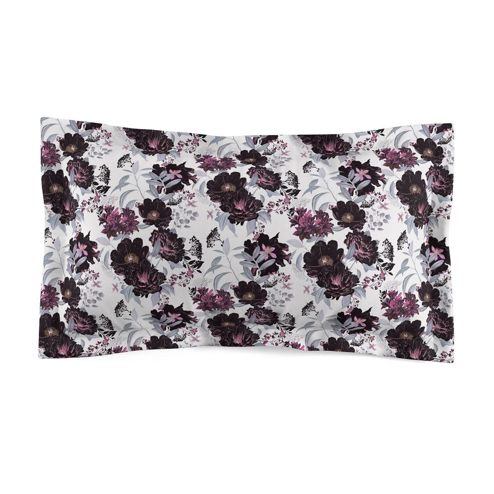 Thumbnail: Maroon Garden Microfiber Pillow Sham
