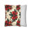 Thumbnail: Christmas Red Bow Wreath Square Pillowcase – Festive Holiday Throw Pillow Cover