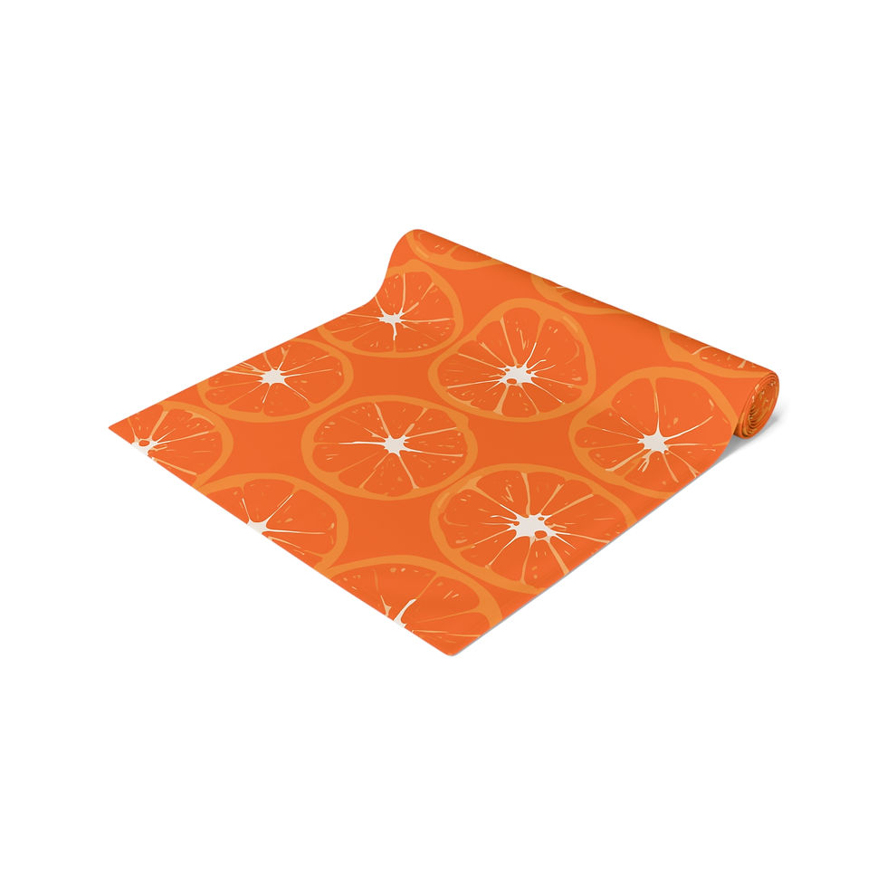 Thumbnail: Orange Slices Table Runner - Stylish Cotton, Poly Decor