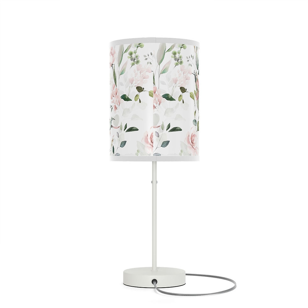 Thumbnail: Soft Pastel floral Lamp on a Stand, US|CA plug