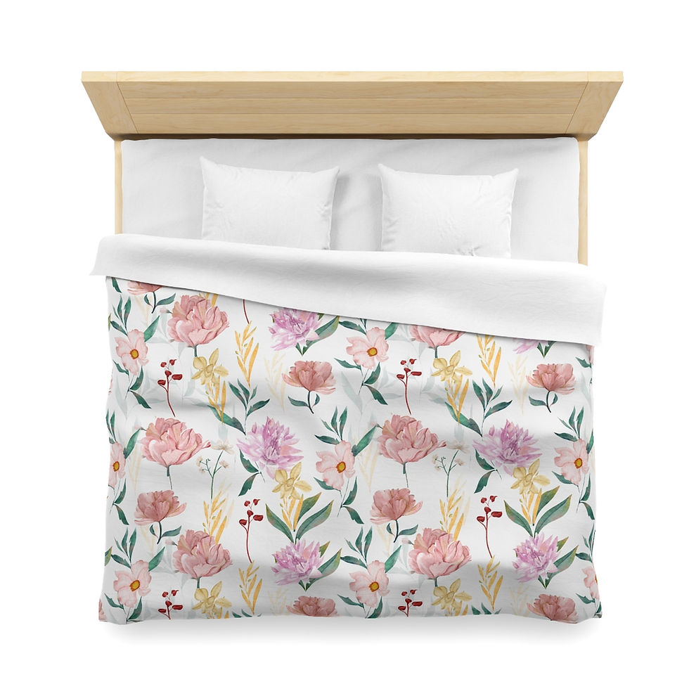 Thumbnail: Blooming Microfiber Duvet Cover