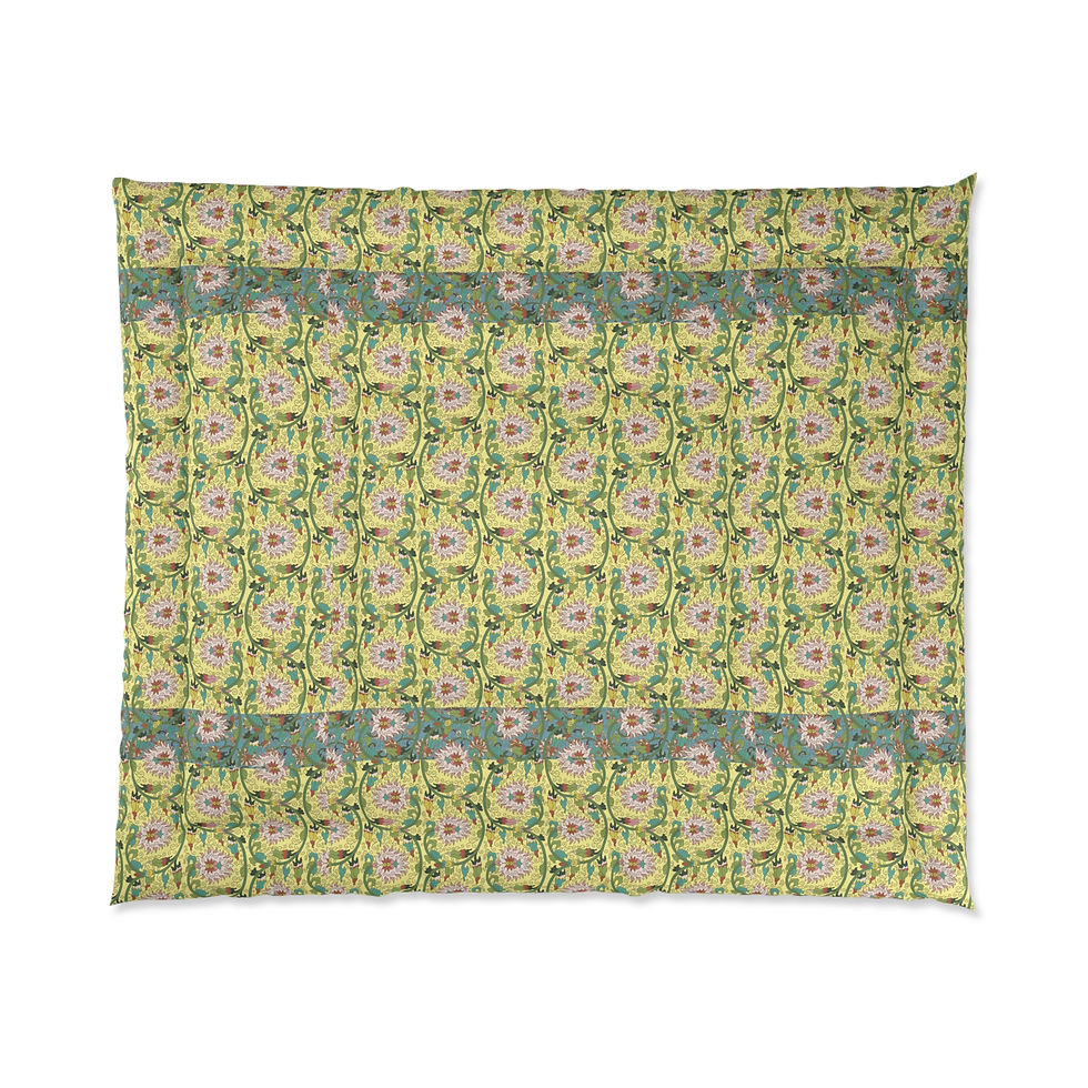 Thumbnail: Colorful Chinese (Yellow) Comforter - Floral Pattern Bedding for Cozy Homes