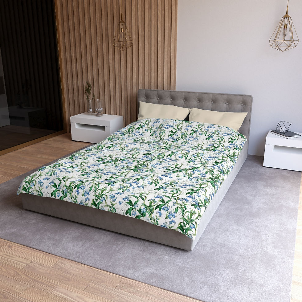 Thumbnail: BlueBell (White) Microfiber Duvet Cover