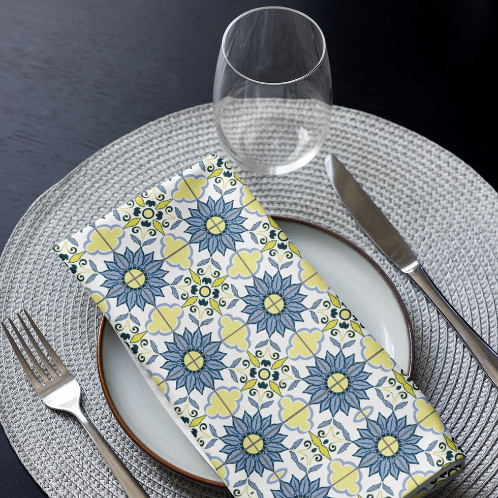 Thumbnail: Delft Tile Cloth napkin set