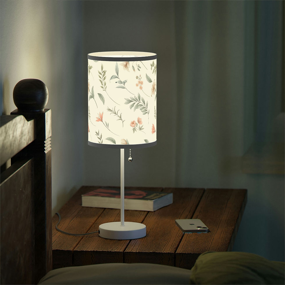 Thumbnail: Delicate Floral Lamp on a Stand, US|CA plug