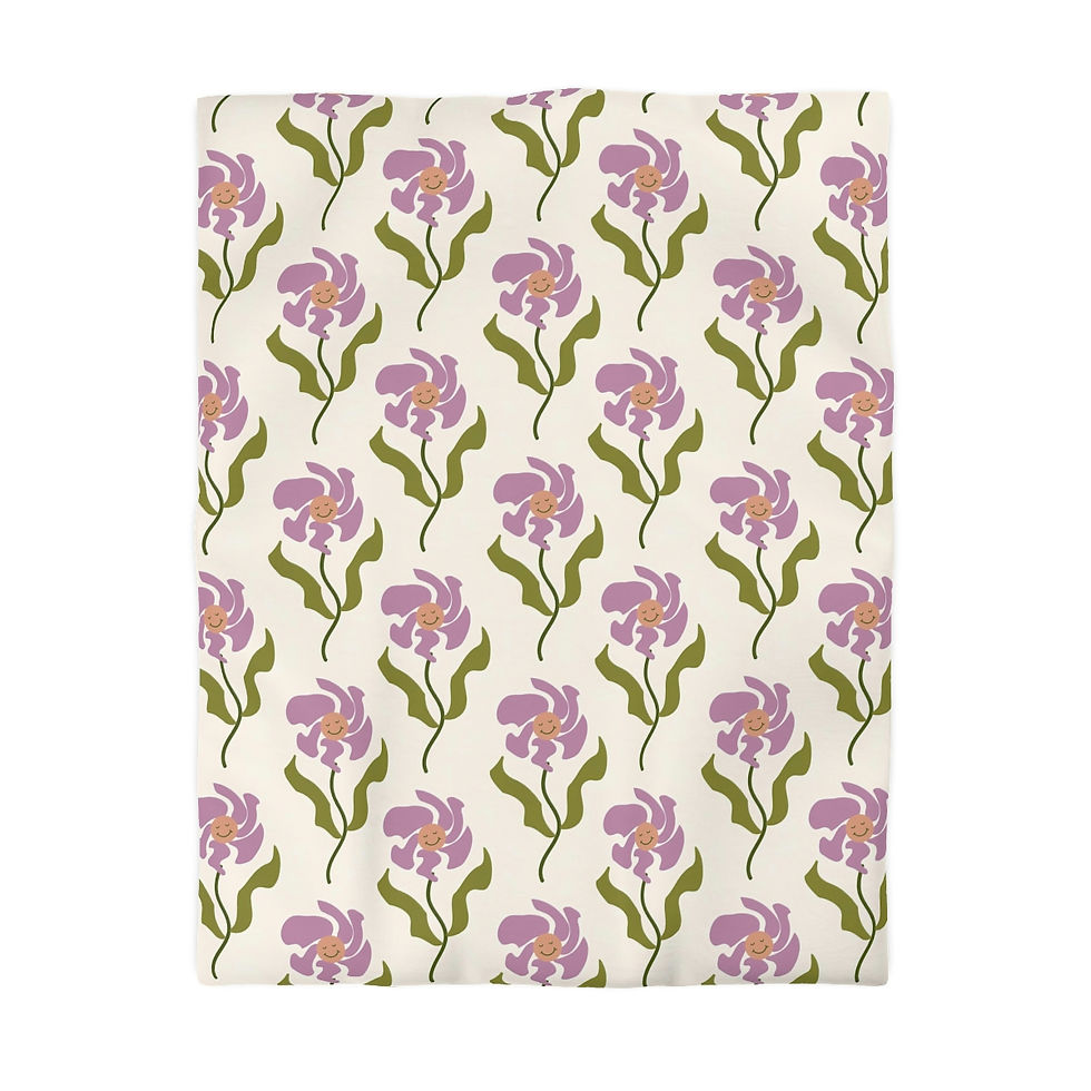 Thumbnail: Happy Flowers Children's Collection Microfiber Duvet Cover