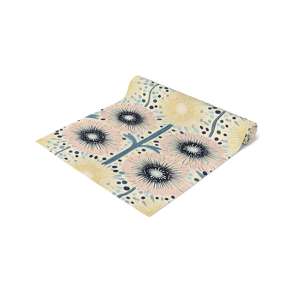 Thumbnail: Art Nouveau  Floral Cotton Table Runner for Elegant Dining