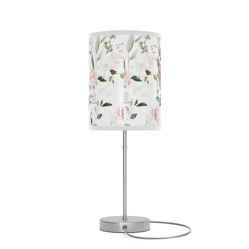 Thumbnail: Soft Pastel floral Lamp on a Stand, US|CA plug