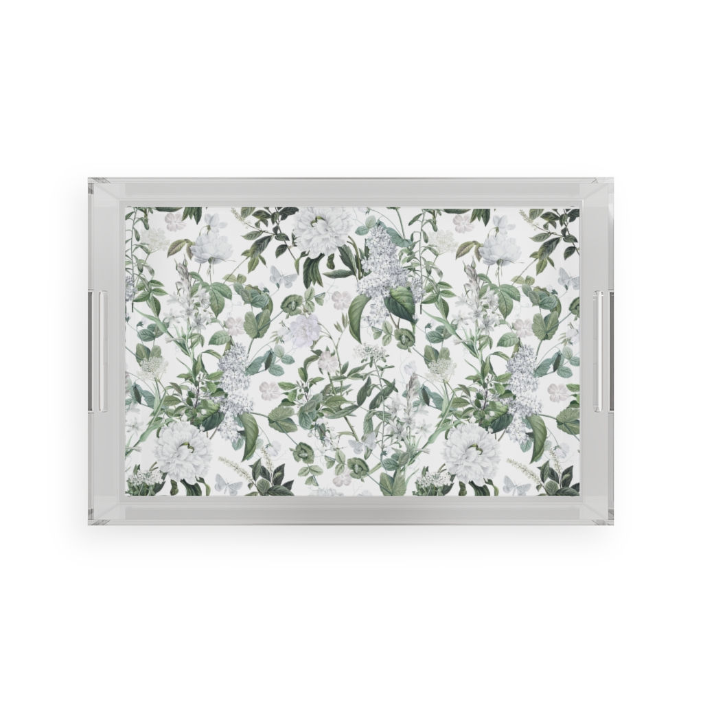 Lush Green Acrylic Serving Tray