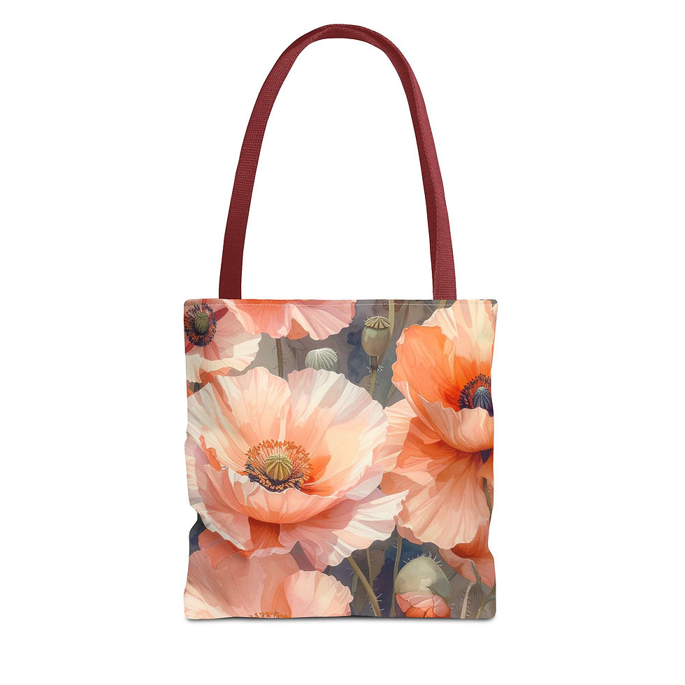 Thumbnail: Sunny Poppies Floral Tote Bag, Boho Chic Handbag