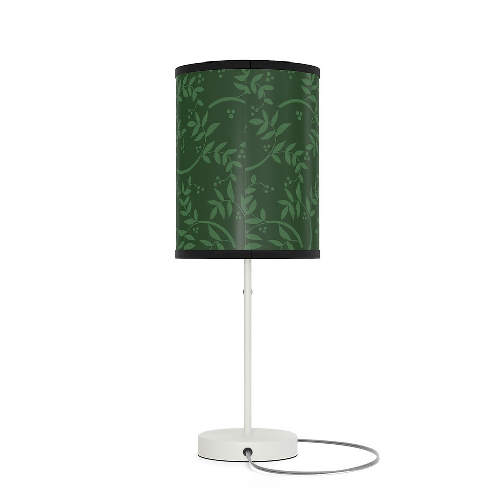 Thumbnail: Christmas Ferns Elegant Floral Table Lamp