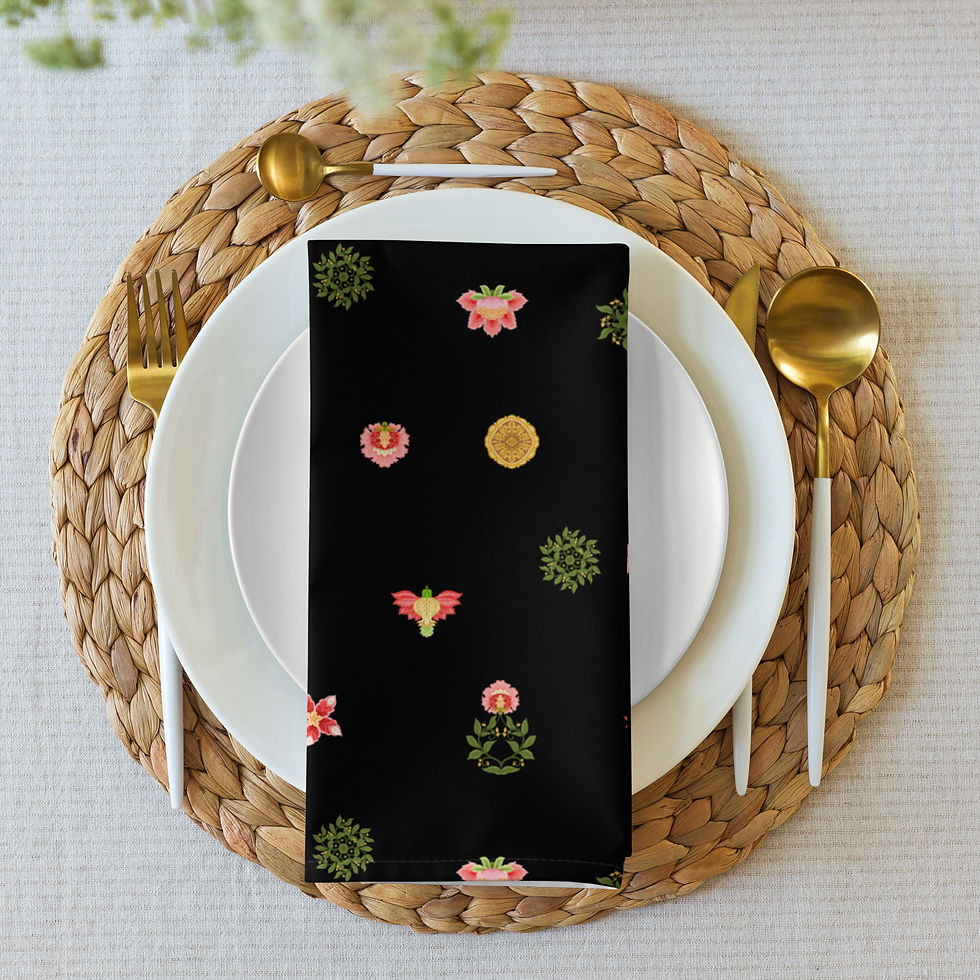 Thumbnail: Tree of Life Set India Cloth napkin set