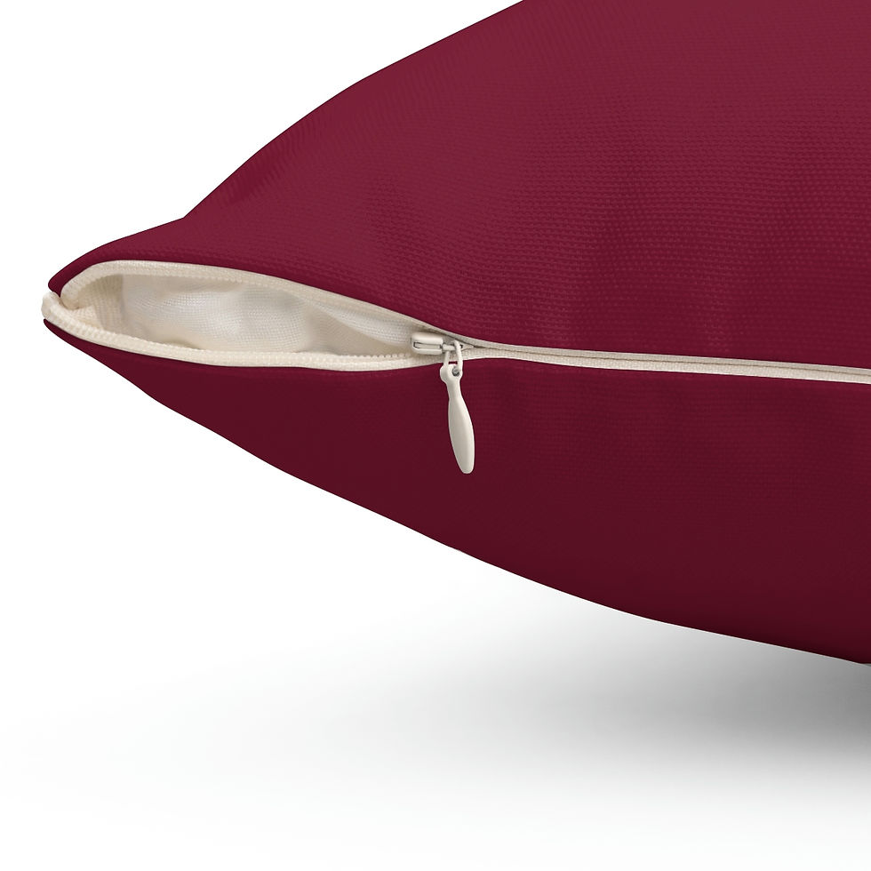 Thumbnail: Hibiscus (Scarlett Red) Spun Polyester Square Pillow