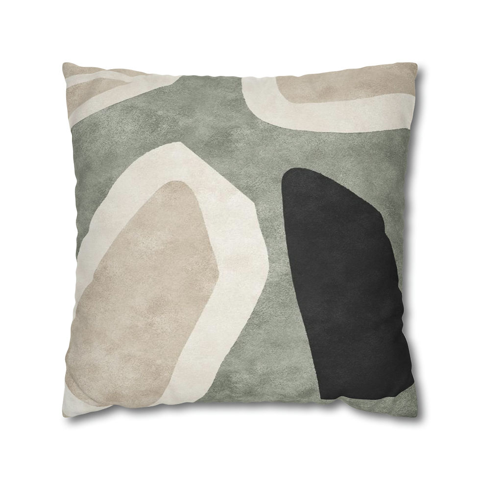 Thumbnail: Abstract Natural 1 Spun Polyester Square Pillow Case