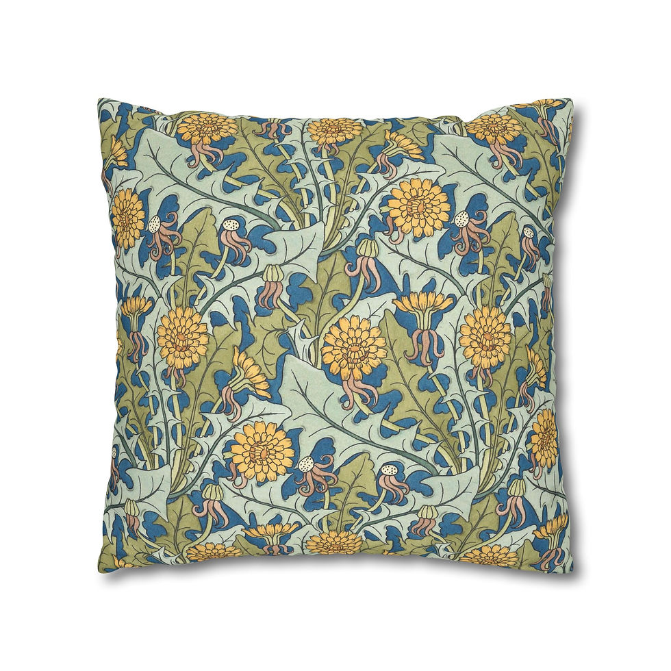 Thumbnail: Decorative Pillow — Vintage Botanical Floral Pattern Square Pillowcase