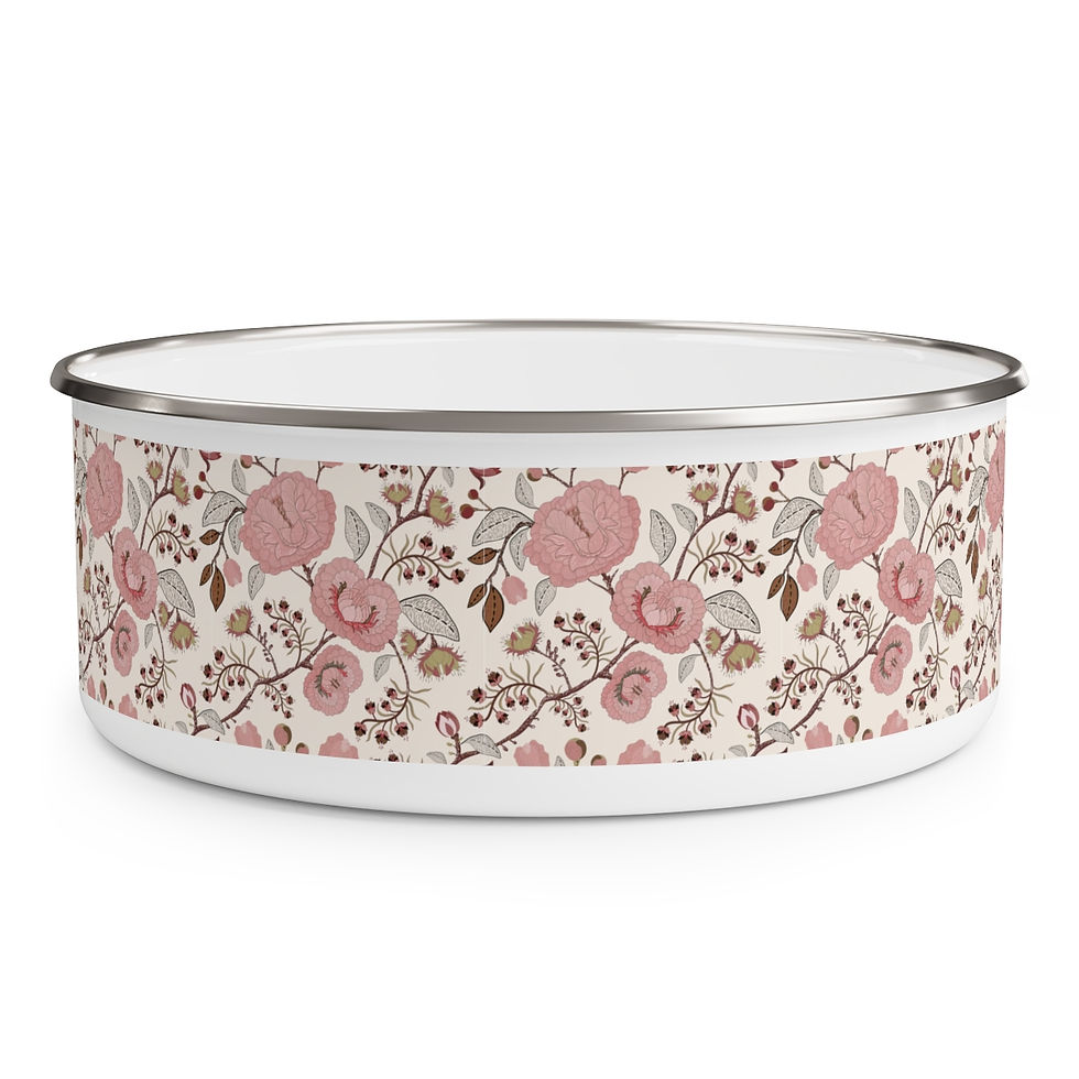 Thumbnail: Pink Filigree Enamel Bowl