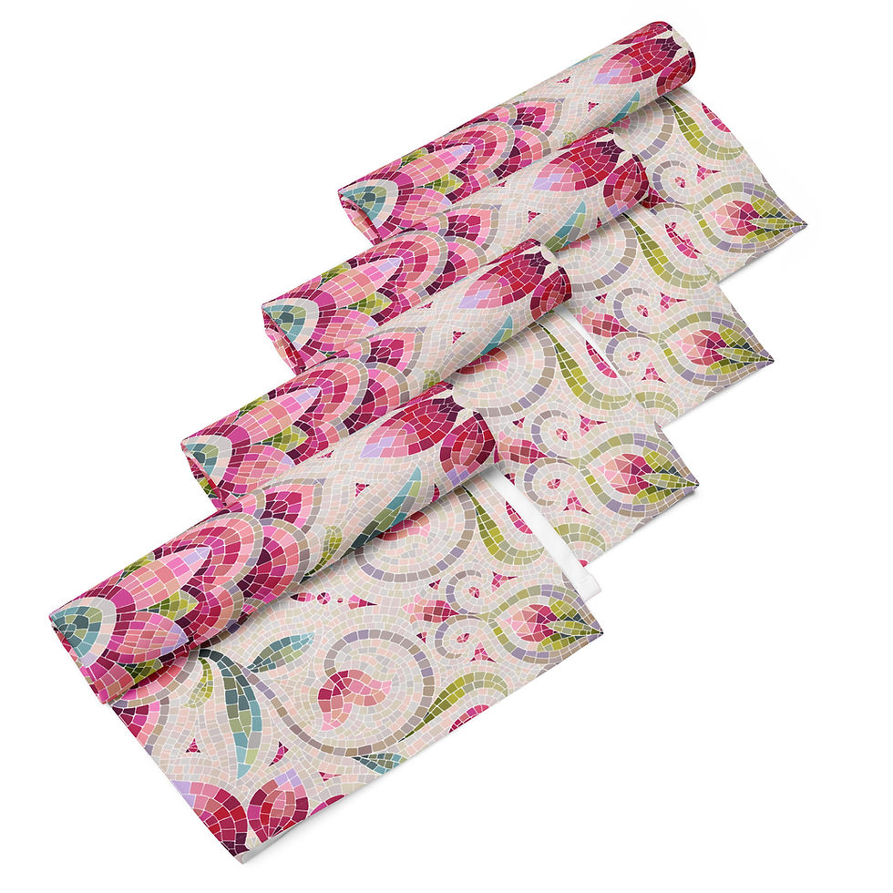 Thumbnail: Mosaic Pink Cloth napkin set