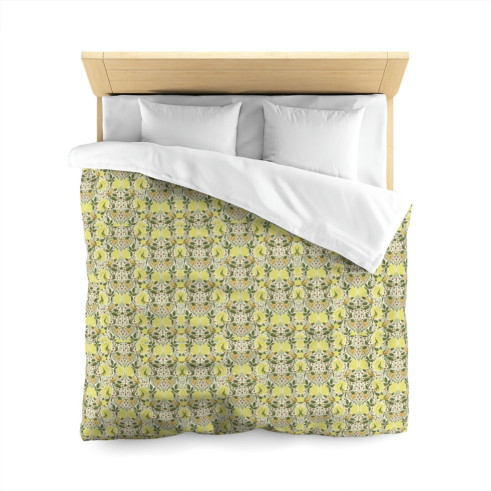 Thumbnail: William Morris Yellow Microfiber Duvet Cover