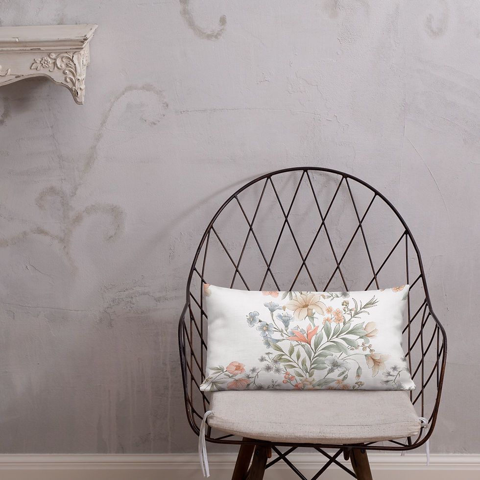 Thumbnail: Delicate Floral 3 Premium Pillow