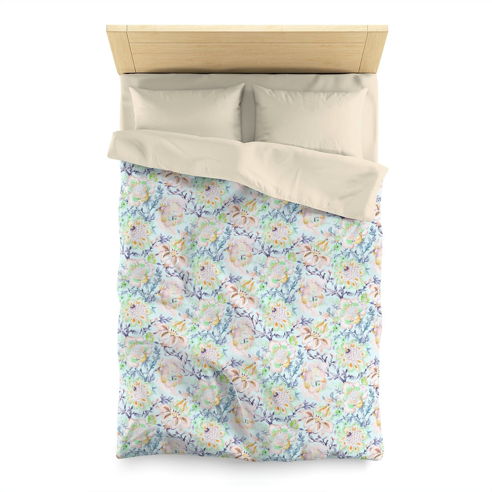Thumbnail: Cristina Dulcet (Blue) Microfiber Duvet Cover
