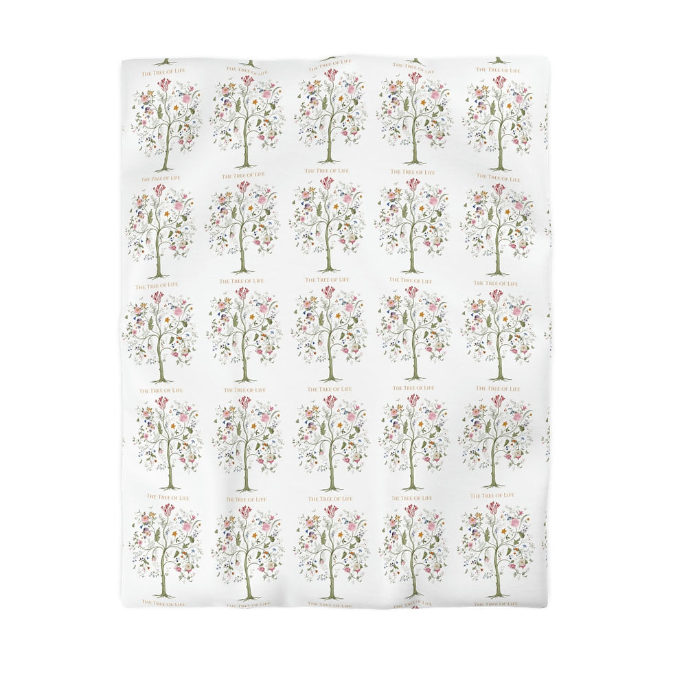 Thumbnail: Tree of Life (Color) Microfiber Duvet Cover