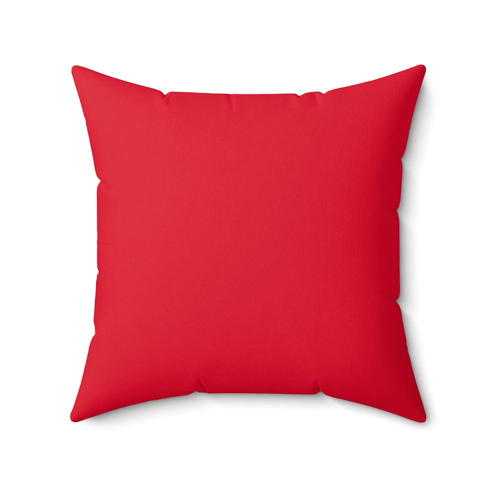 Thumbnail: Bold Color RED  Spun Polyester Square Pillow