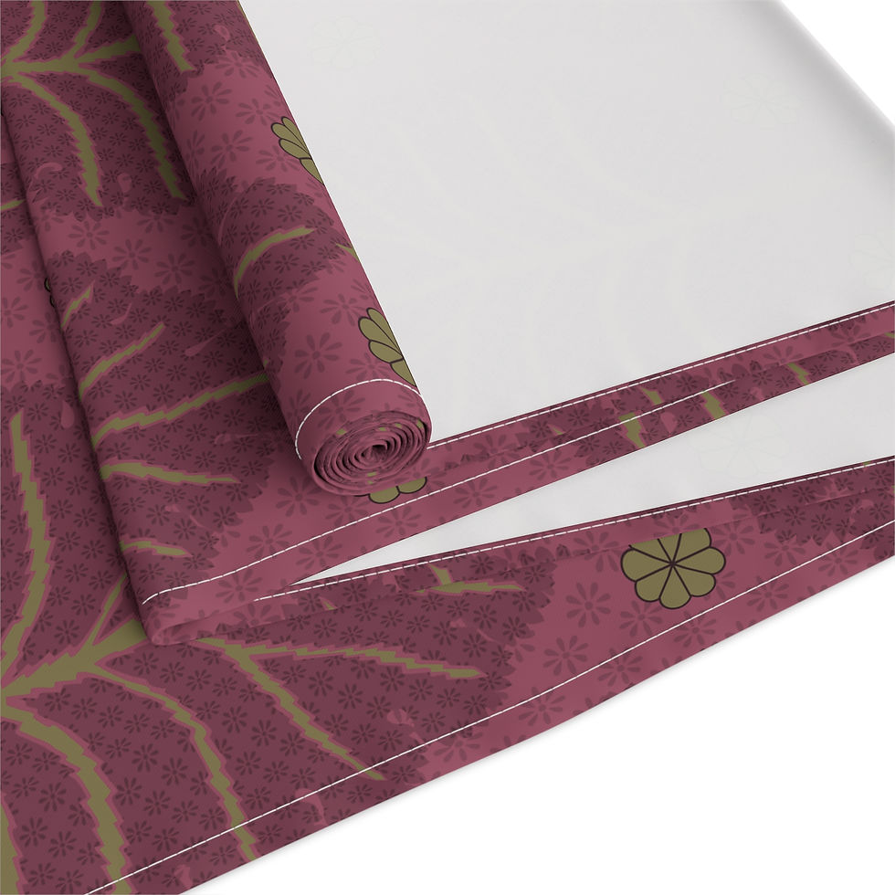 Thumbnail: Elegant Botanical Table Runner Fall Decor, Thanksgiving Table Setting