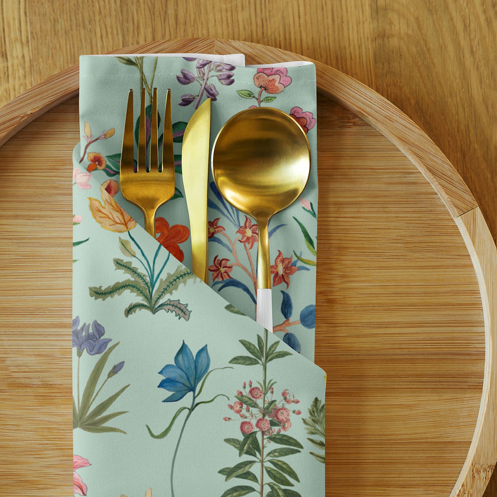 Thumbnail: Pichwai Design Cloth napkin set