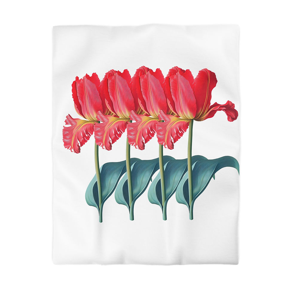 Thumbnail: Tulip Row Microfiber Duvet Cover