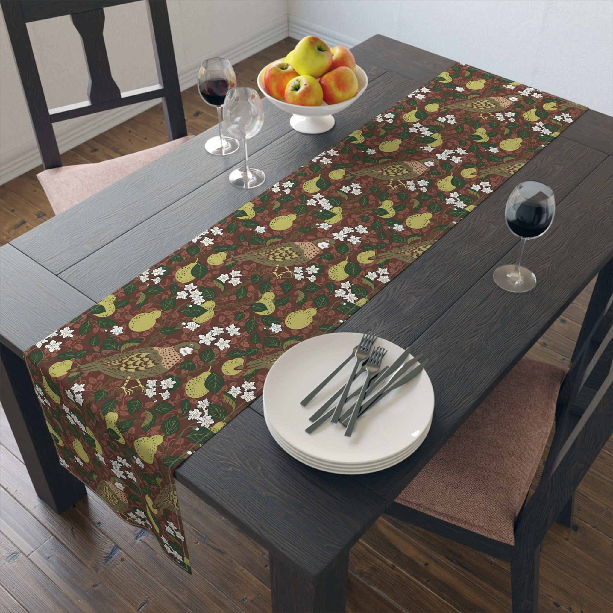 Partridge in a Pear Tree Table Runner 