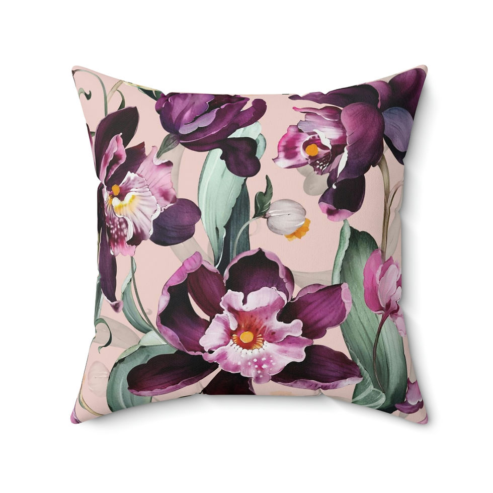 Thumbnail: Purple Iris Spun Polyester Square Pillow