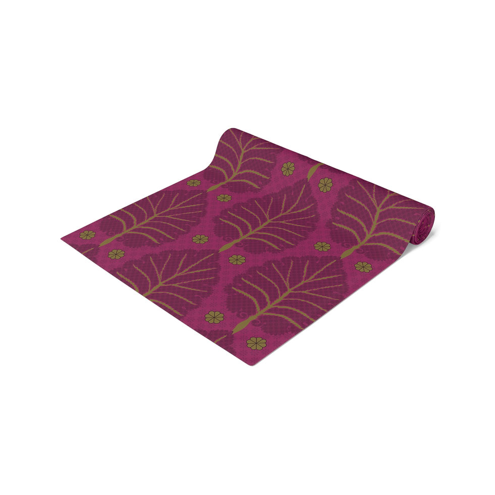 Thumbnail: Elegant Botanical Table Runner Fall Decor, Thanksgiving Table Setting