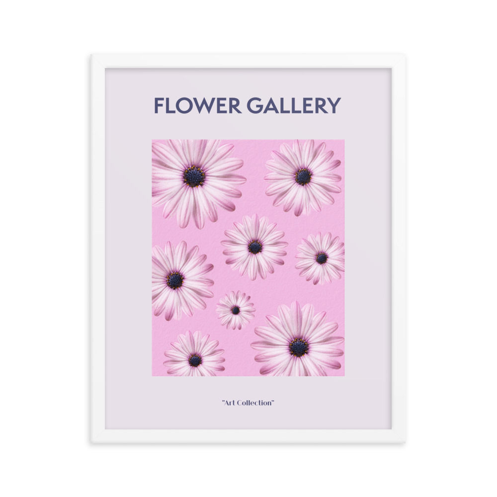 Flower Gallery Daisies on Pink/lavender
