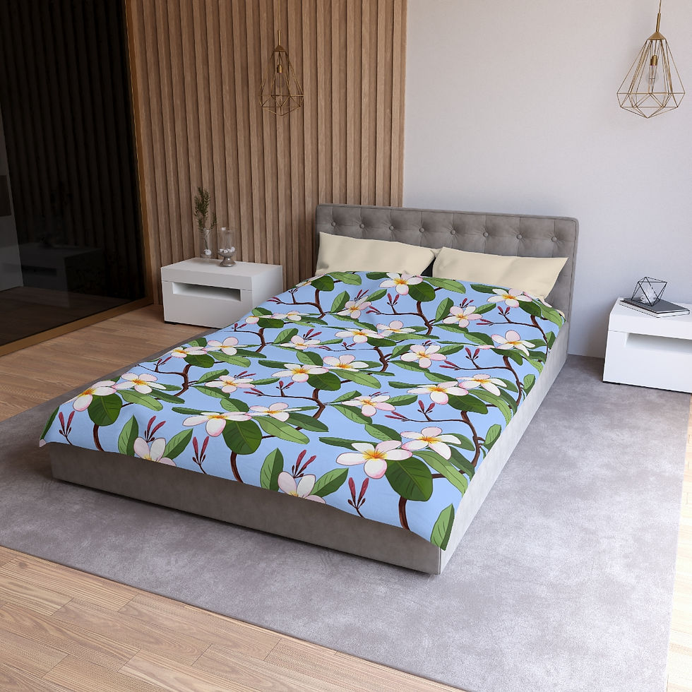 Thumbnail: Sky Blue Apple Tree Microfiber Duvet Cover