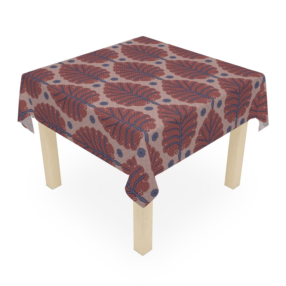 Thumbnail: Bohemian Leaf Print Tablecloth, Stylish Dining Decor