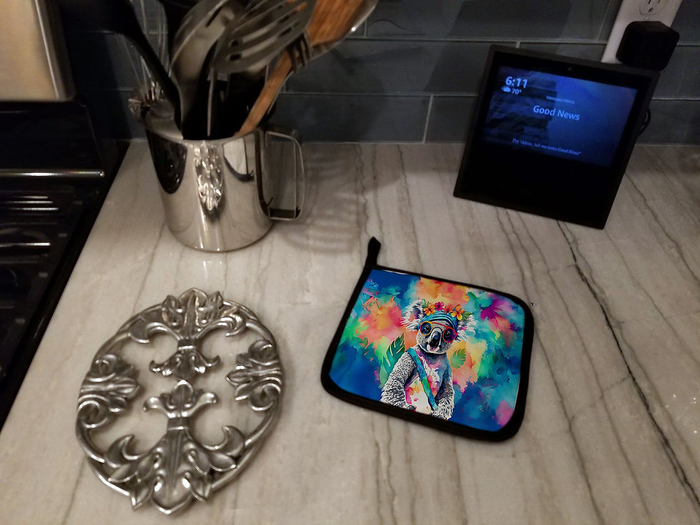 Thumbnail: Hippie Animal Koala Pair of Pot Holders