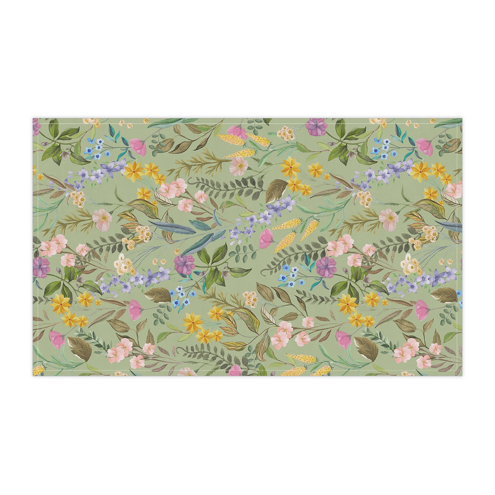 Thumbnail: Garden Botanical Print Tea Towels - Nature-Inspired Kitchen Decor