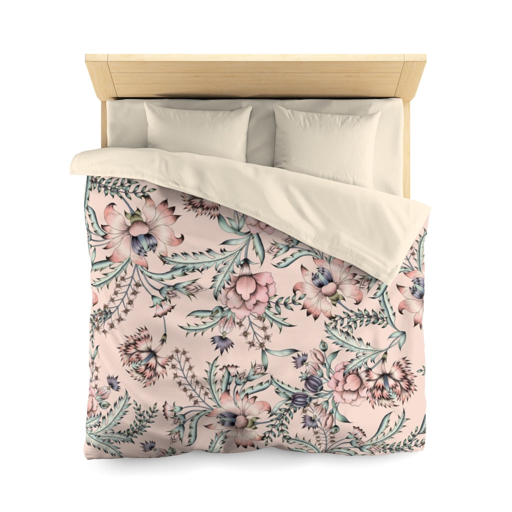 Mid Summer Dream (Peach/Pink)Microfiber Duvet Cover