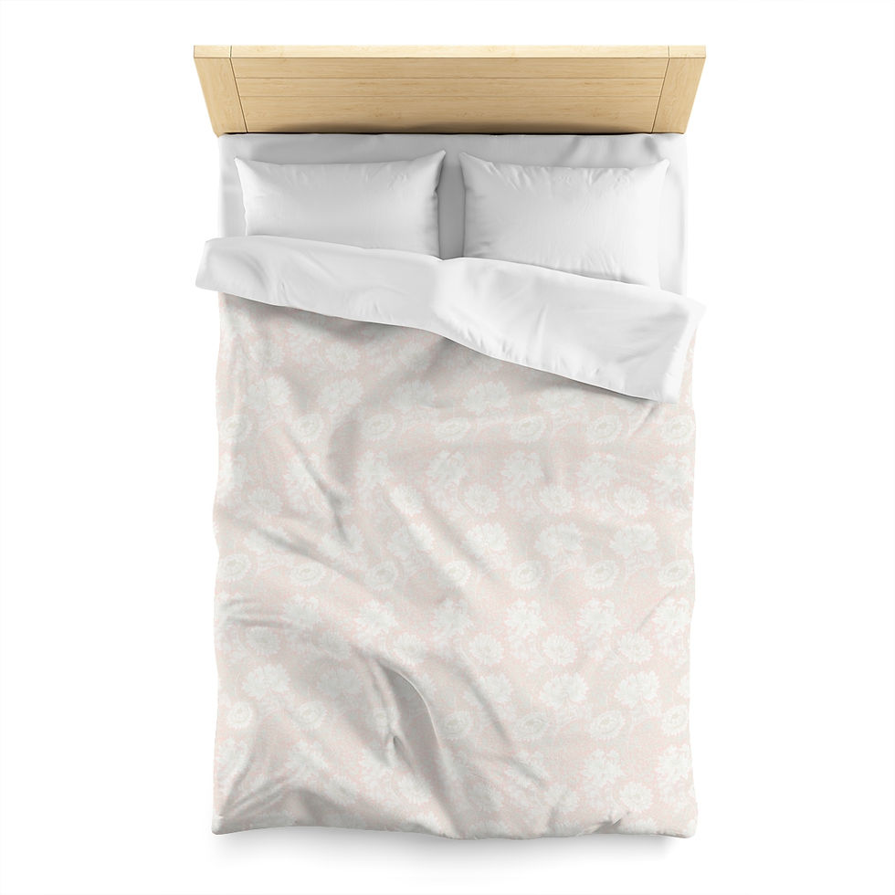 Thumbnail: Morris Pale Pink Microfiber Duvet Cover