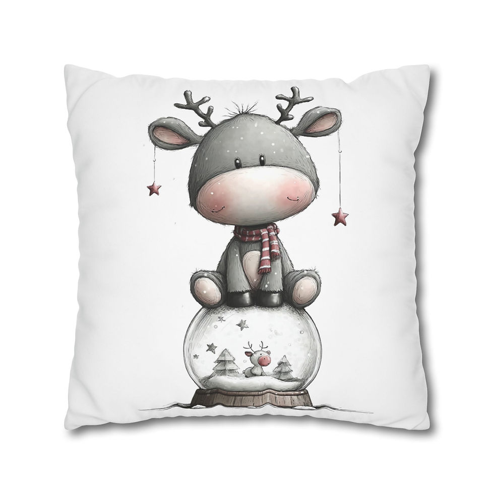 Thumbnail: Cute Bird Floral Pillowcase — Whimsical Nursery Square Throw Pillow