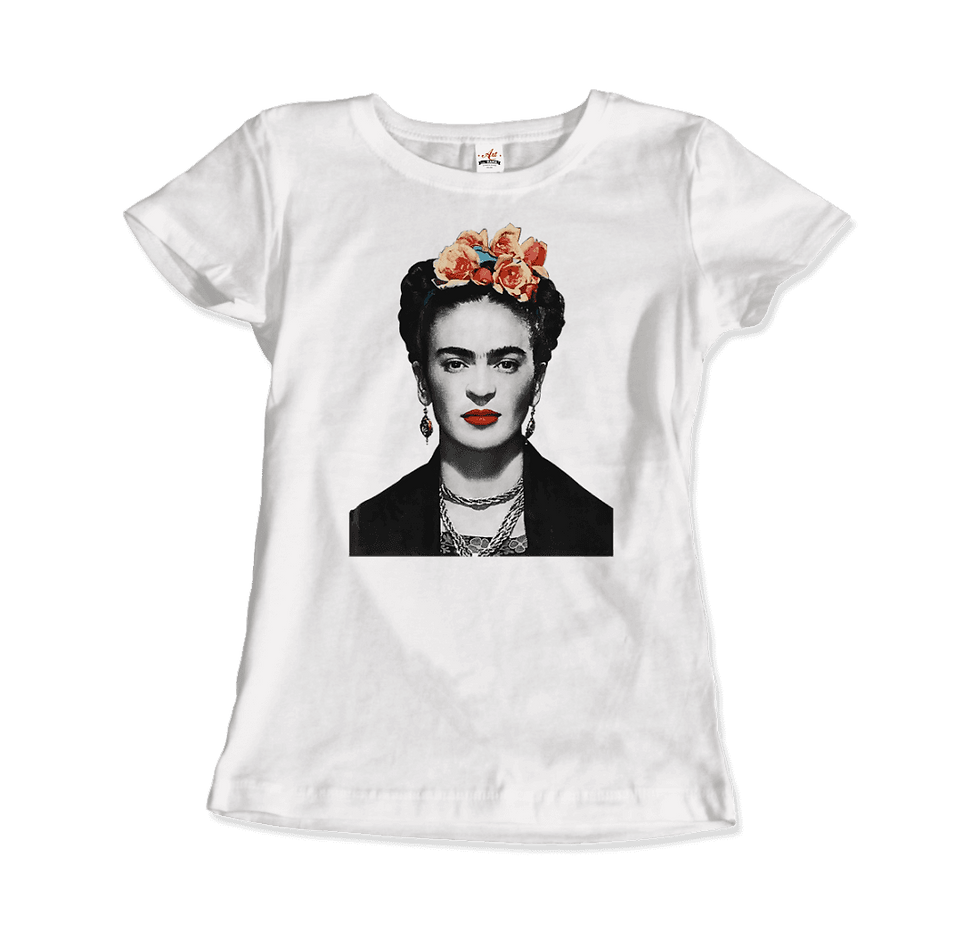 Thumbnail: Frida Kahlo With Flowers Portrait Artwork T-Shirt