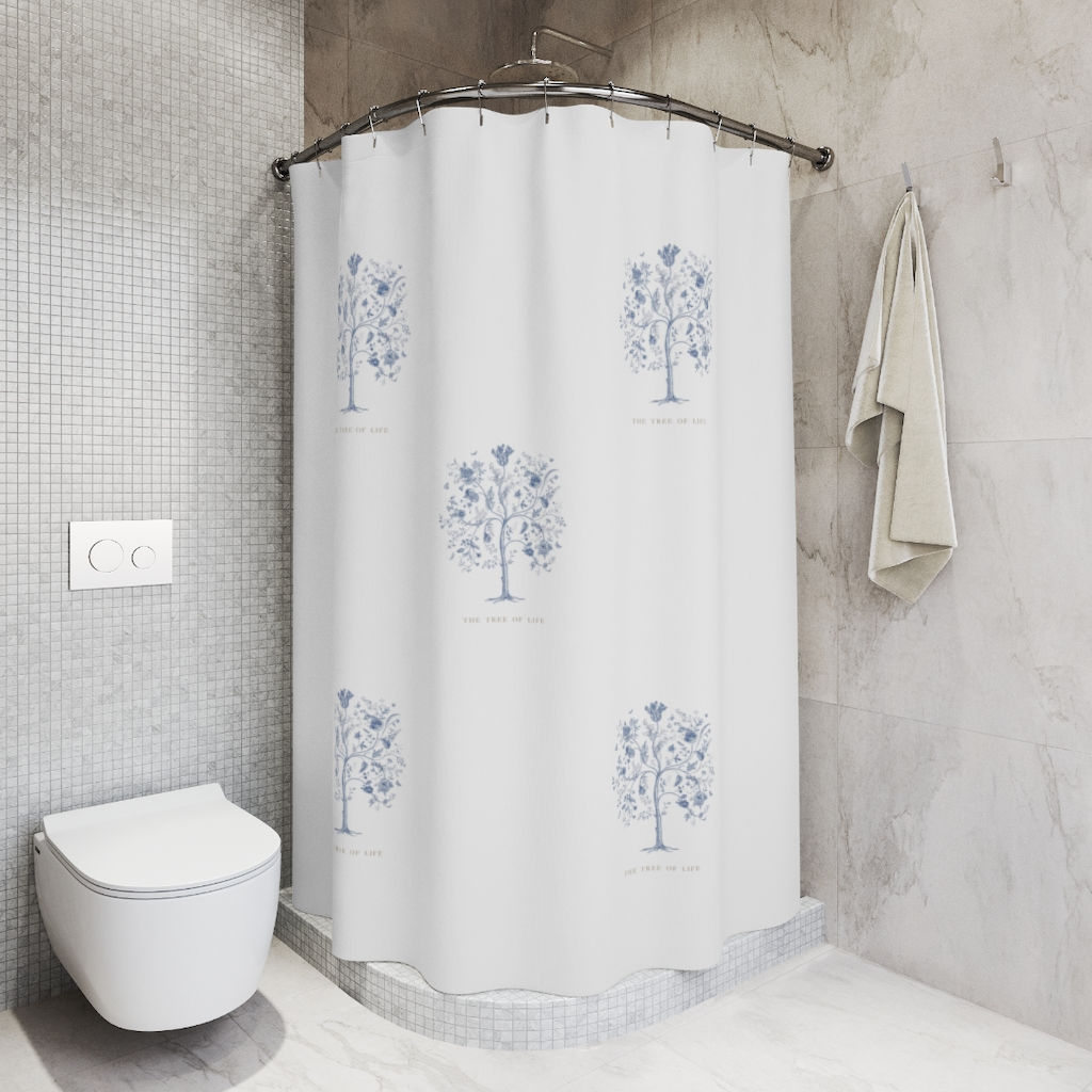 Tre of Life Polyester Shower Curtain