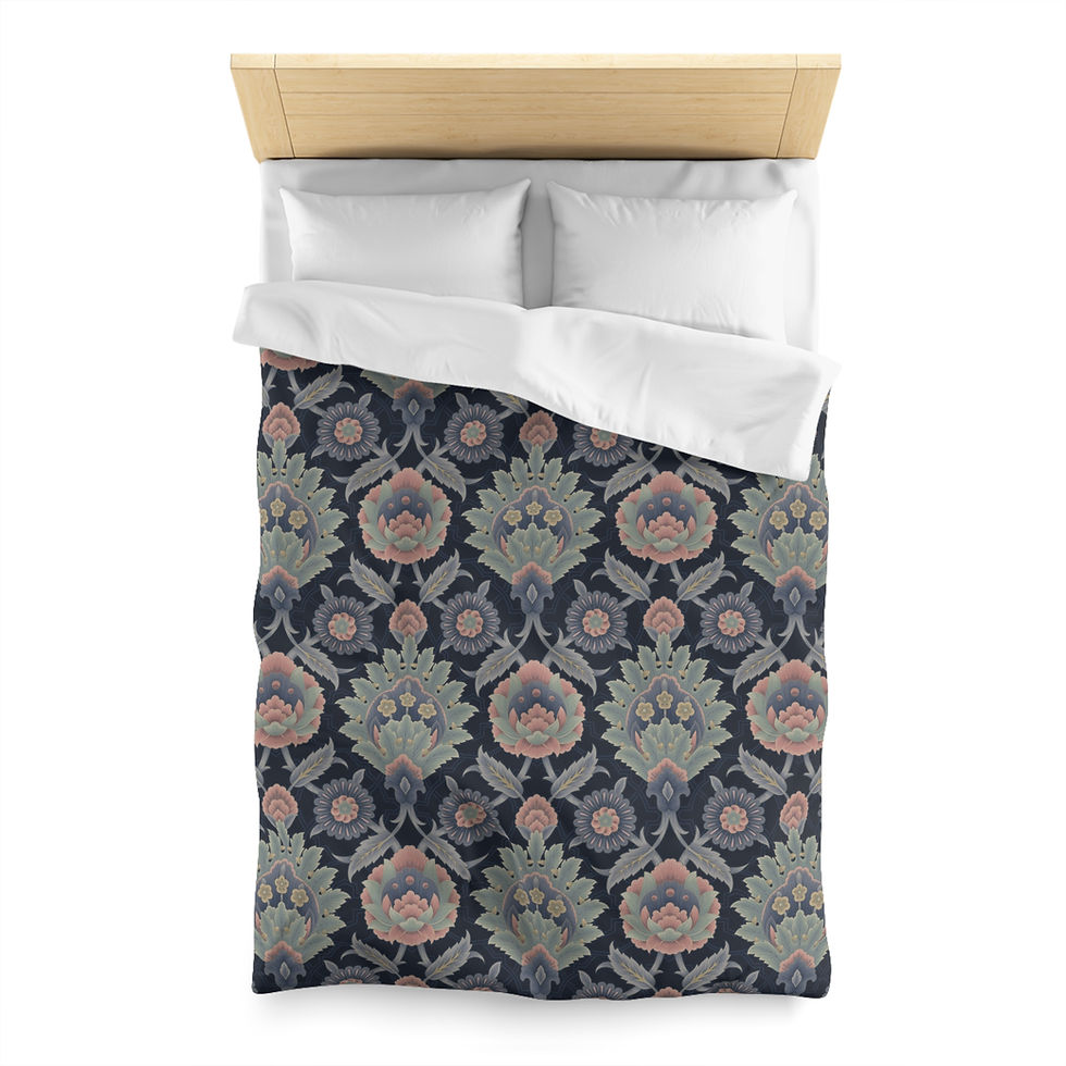 Thumbnail: Mughas (Midnight)l Duvet Cover
