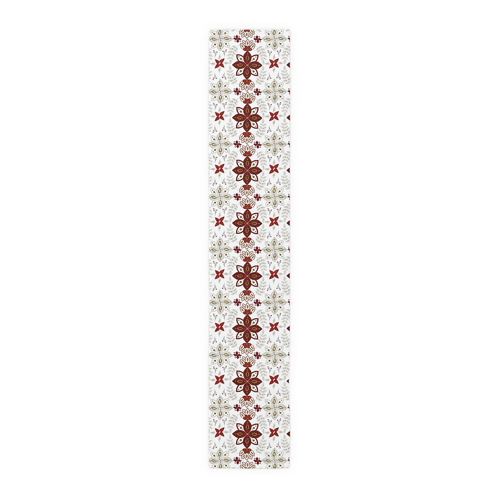 Thumbnail: Boho Floral Table Runner | Elegant Cotton/Poly Décor for Dining