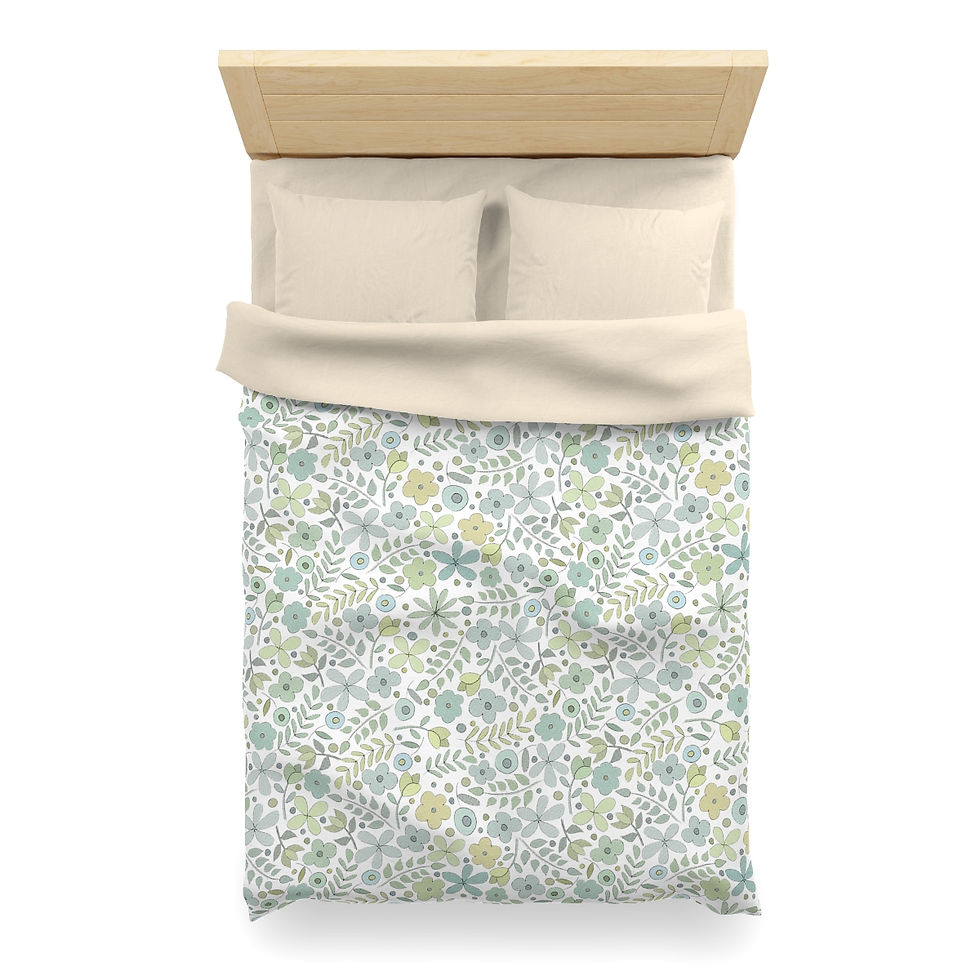 Thumbnail: Greenery Microfiber Duvet Cover