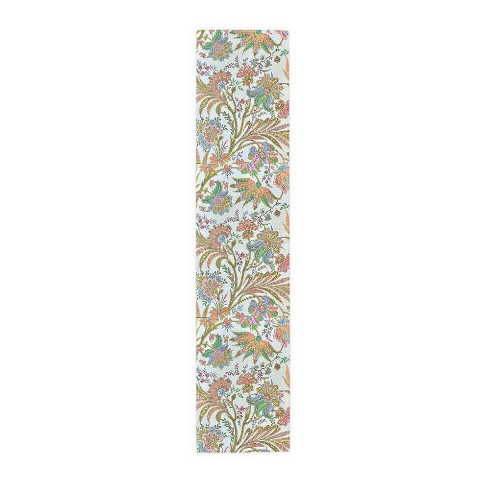 Thumbnail: Renaissance Elegant Blue Floral Table Runner 